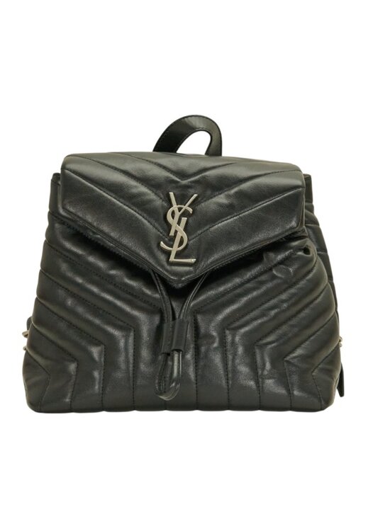 YSL Loulou Backpack in Black Calfskin